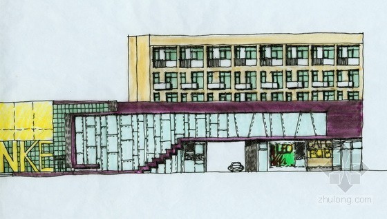 成都城市花园资料下载-[成都]某城市花园低层商业街建筑方案文本（含PSD）