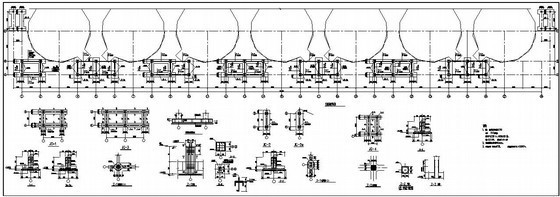 钢结构管控措施资料下载-某钢结构管道支架部分结构设计图