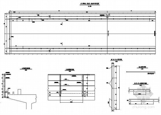 桥梁人行道板dwg资料下载-(32+32+32)m双线连续梁人行道栏杆及检查梯布置节点详图设计