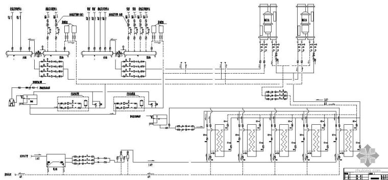 水冷热泵系统流程图资料下载-某工程污水源热泵工艺流程图