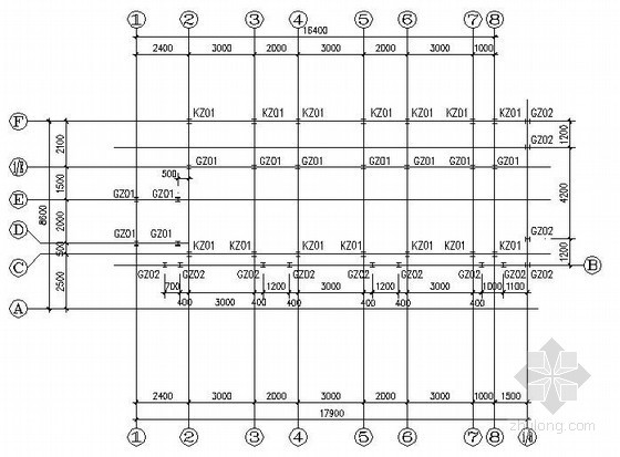 钢结构售楼处建筑图资料下载-[上海]二层钢结构售楼处结构施工图