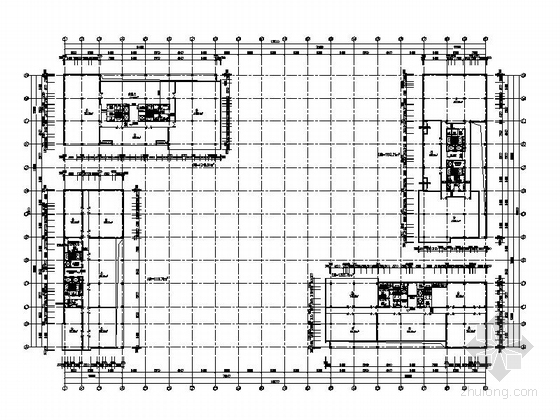 [安徽]现代风格大型商业综合体建筑施工图-现代风格大型商业综合体建筑平面图