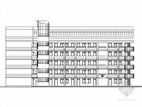 中学教学楼建筑设计cad资料下载-[安徽]某中学六层教学楼建筑设计方案图