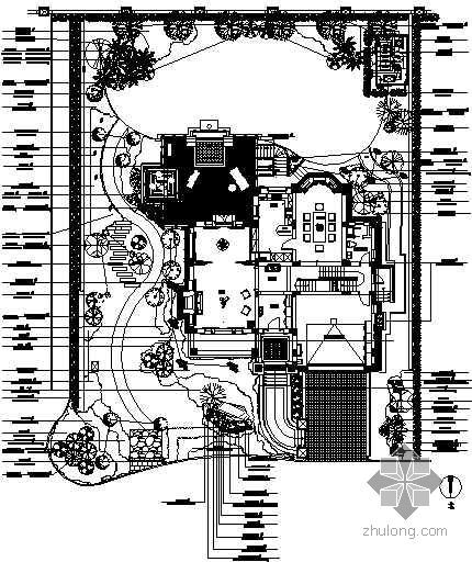 浙江别墅庭院绿化资料下载-上海某别墅区庭院绿化设计施工图