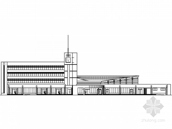 汽车站客运站规划资料下载-某市四层汽车客运站建筑方案图