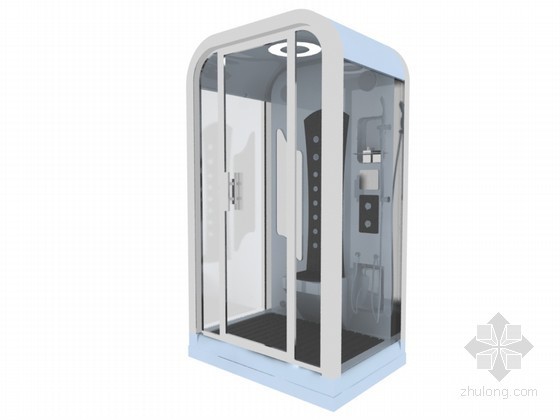 干湿分离浴室模型资料下载-简约浴室3D模型下载