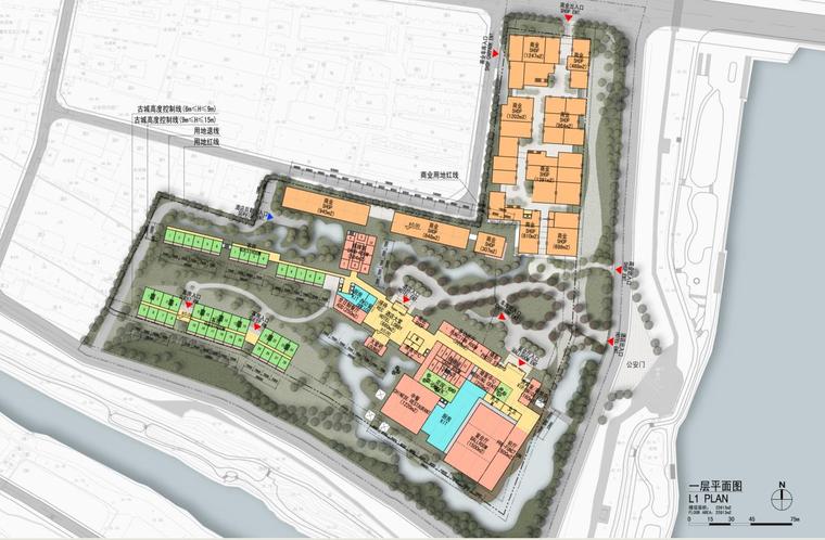 [湖北]新中式风格商业综合体建筑设计方案文本-新中式风格商业综合体建筑分析图