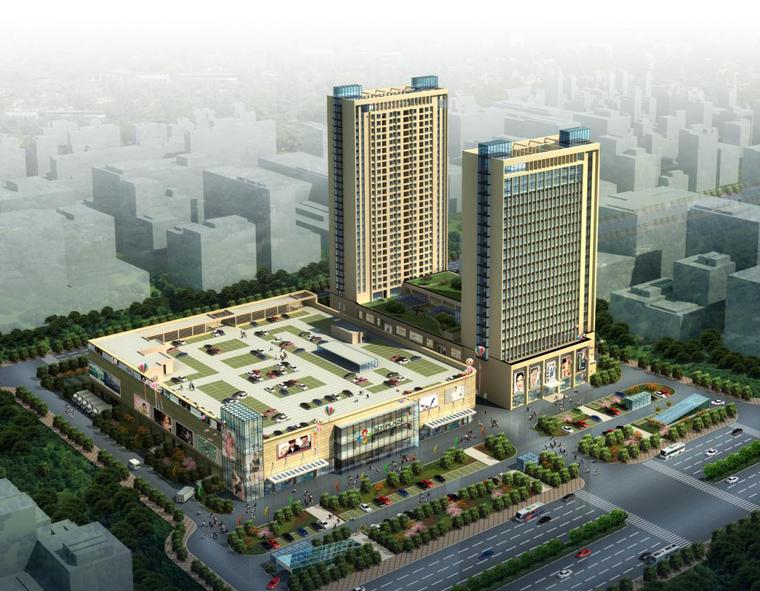现代立面商业资料下载-[山西]高层现代风格玻璃面商业建筑设计方案文本