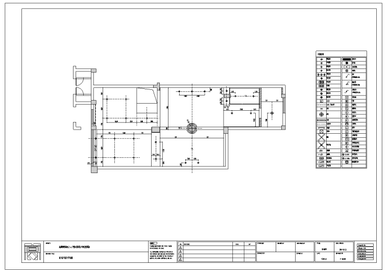 成都国建知名地产A2户型室内设计施工图纸-地下室天花尺寸图