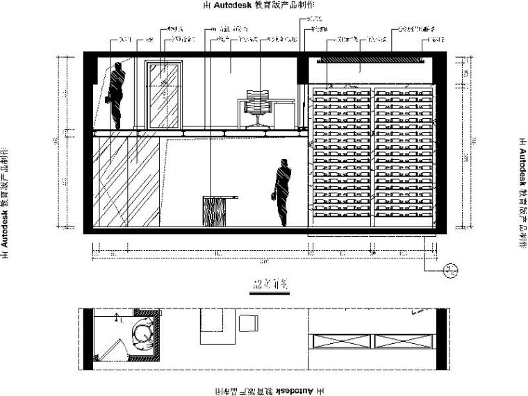 高档酒庄混搭风格设计施工图（含效果图）-高档酒庄混搭风格设计立面图