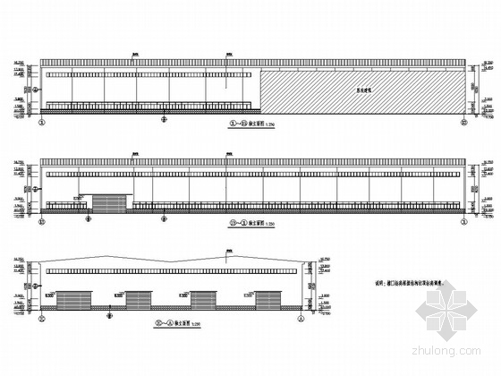 吊车钢结构厂房施工图资料下载-75t(20t)吊车钢结构厂房结构施工图（含建筑图）