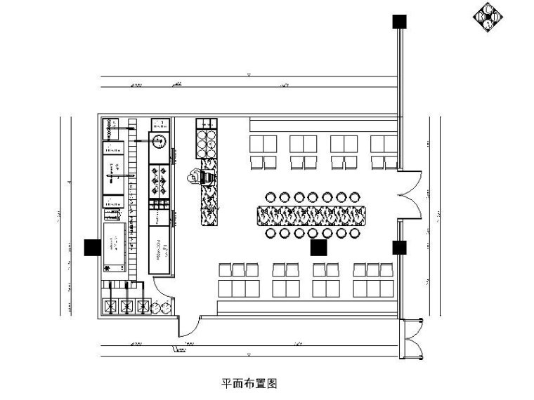 中式快餐店连锁加盟资料下载-[湖北]一套详细完整的快餐店设计施工图（含效果图）