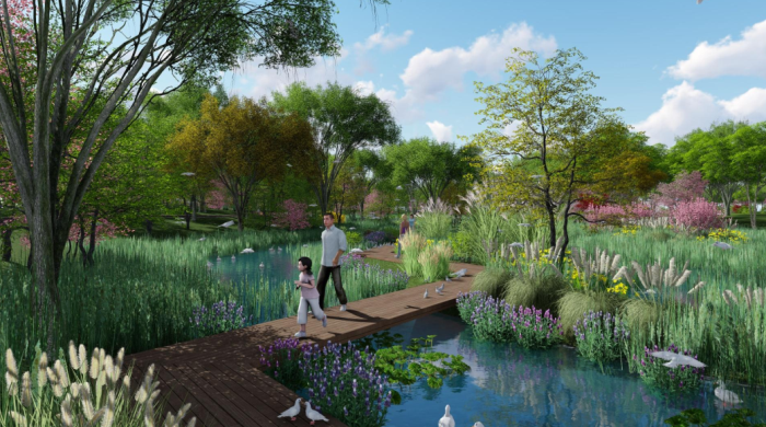 生态海绵城市中央资料下载-[辽宁]生态湿地海绵城市公园景观规划设计方案