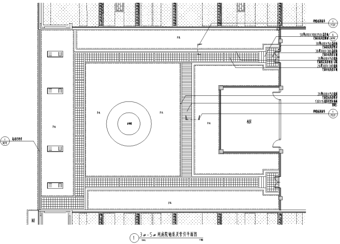 [陕西]新中式城市生态休闲广场景观设计全套施工图（附PDF施工图+部分效果图）-楼间庭院设计详图
