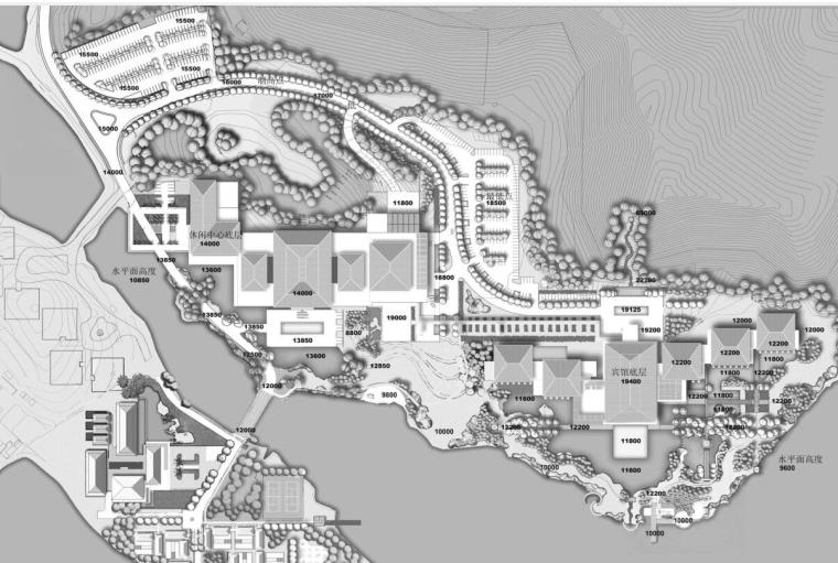 [上海]某五星级酒店景观初步规划设计文本（包含PDF+40页）-总平面图一