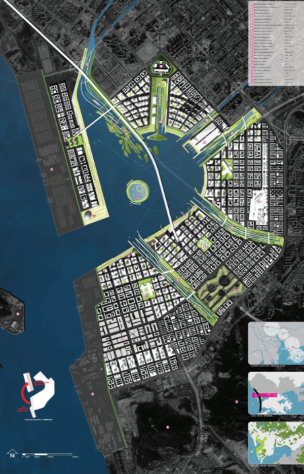 [广东]生态海绵城市滨海水城休闲城市景观规划设计方案-总平面图