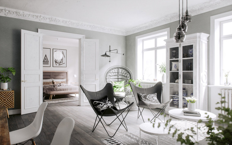 瑞典哥德堡私人公寓资料下载-瑞典的一座私人公寓
