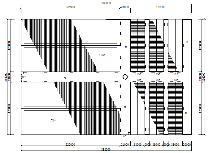 厦门纺织城单层坡双跨厂房钢结构（CAD，12张）_6
