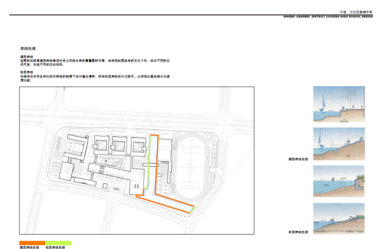 [浙江]慈城中学建筑设计方案文本-岸线分析