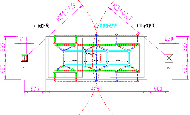 前支点挂篮悬臂浇筑双塔双索面预应力箱梁结构斜拉桥上构C55混凝土主梁施工方案186页-0#块支架安装吊装性能图