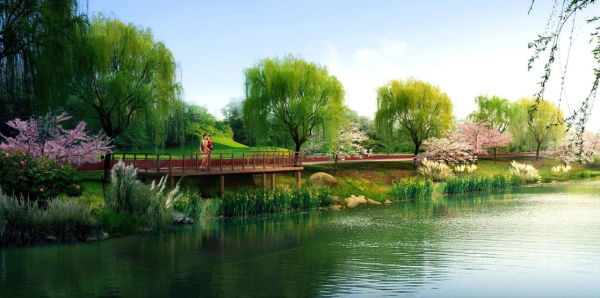 极简主义景观规划设计资料下载-[山西]生态水岛湿地公园景观规划设计方案