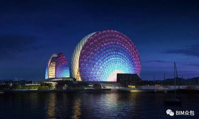 色彩在室外建筑中的运用资料下载-BIM技术在珠海歌剧院项目中的应用