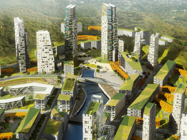 可持续居住区资料下载-[浙江]梅溪湖R4混用居住区建筑规划设计方案文本