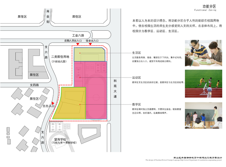 [广东]南山外国语学校建筑设计方案文本-功能分区