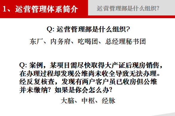 房地产运营管理心得分享（共31页）-运营管理体系