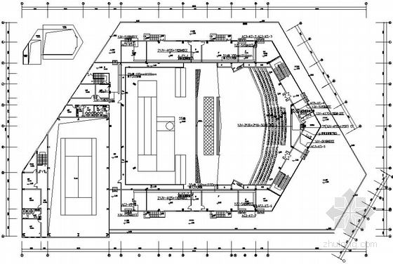剧场吸音施工CAD资料下载-某三层剧场电气施工图纸