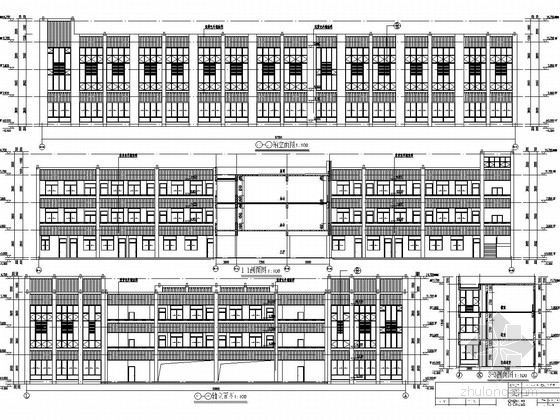 L字型钢结构楼梯资料下载-[安徽]三层工字型框架结构小学教学楼建筑结构施工图