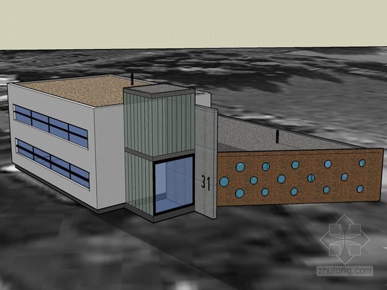 建筑精美ppt模板资料下载-精美建筑SketchUp模型下载