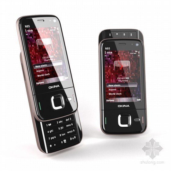 电信手机专卖店3d模型资料下载-诺基亚滑盖手机模型