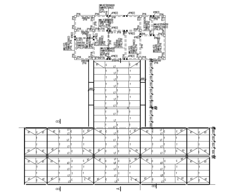 隔墙施工图CAD资料下载-混合结构加油站结构施工图（CAD、9张）