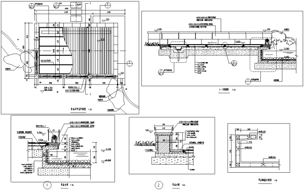 [浙江]江景豪宅高端现代住宅区景观设计全套施工图-亲水平台设计详图
