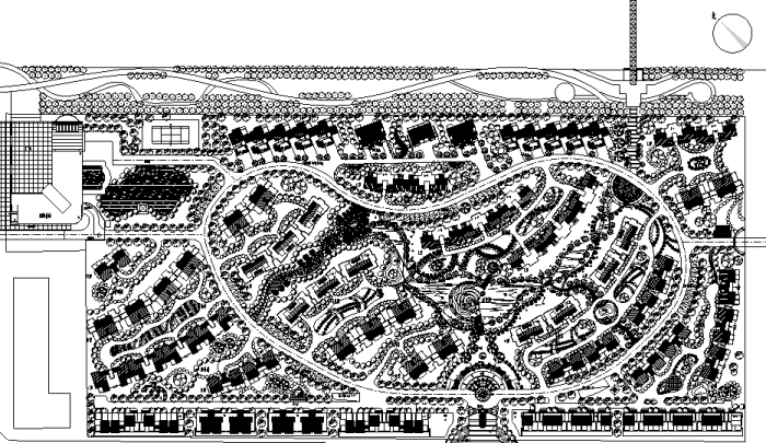 最全绿地规划设计平面图CAD108套-高档住宅区设计总图