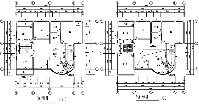 25套多层现代自建房设计施工图-平面图