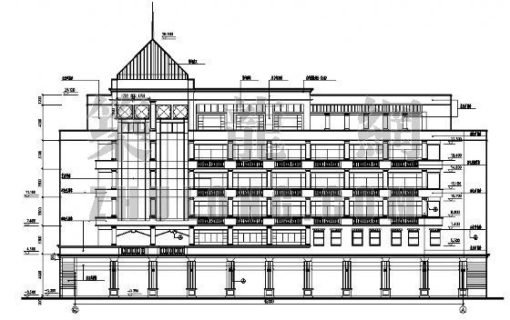 办公楼设计建筑图资料下载-欧式烟草公司办公楼建筑图