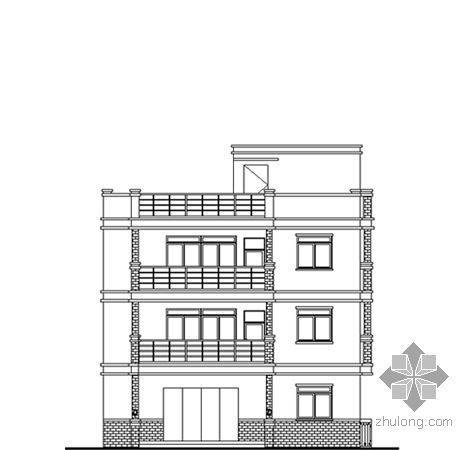 福建新农村建筑资料下载-[福建省]某三层新农村住宅楼建筑方案图