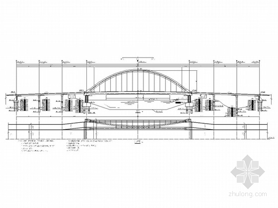 拱桥横道图资料下载-主跨90m下承式系杆拱桥全套施工图（86张）