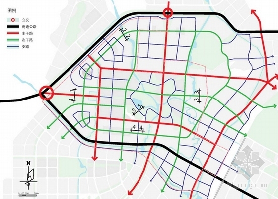 [广西]城市新区控制性详细规划方案（知名设计院）-城市新区控制性详细规划分析图