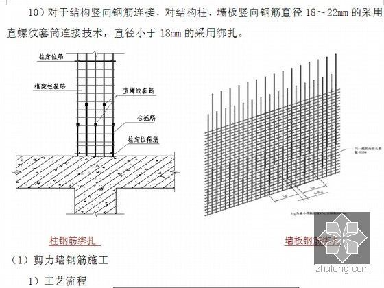 [天津]框剪结构综合教学楼施工组织设计（265页）-钢筋绑扎