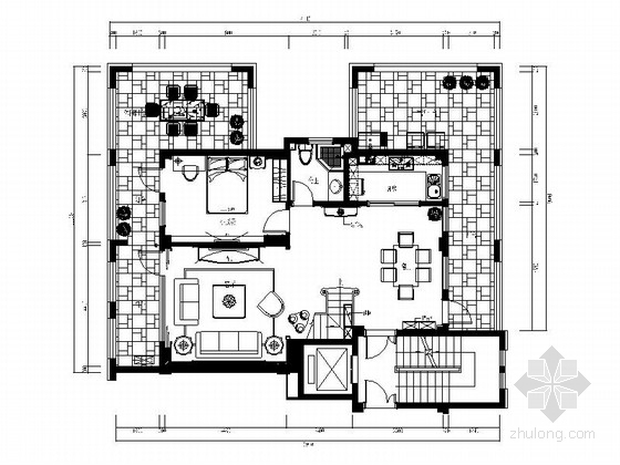别墅欧式风格室内资料下载-[福州]高端社区三层别墅欧式风格室内设计施工图（含效果图）