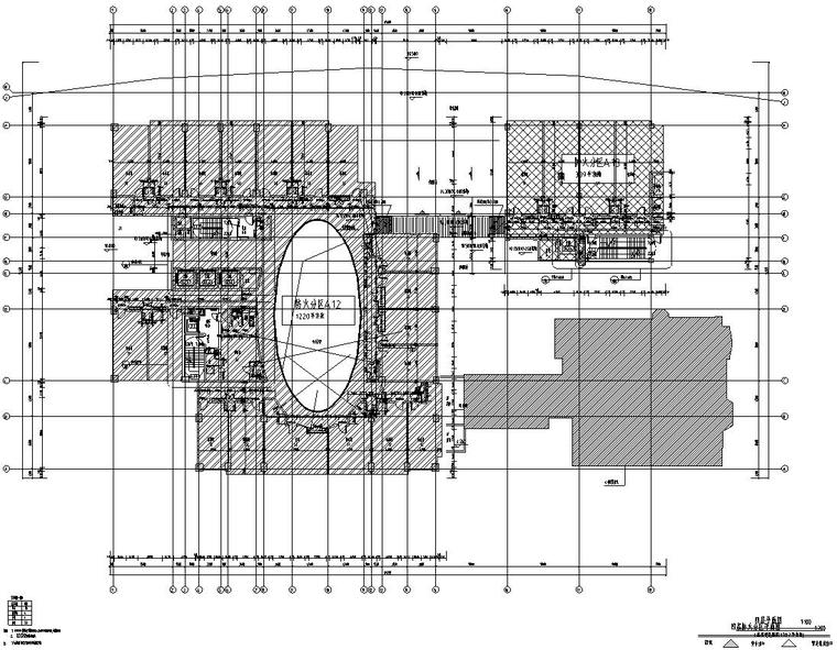 [上海]现代风格瑞金宾馆建筑施工图设计（CAD）-四层平面图