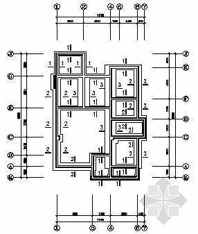 农村双排住宅设计资料下载-某农村住宅结构图