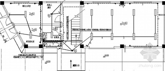 垃圾中转站CAD图资料下载-小游园厕所及垃圾中转站照明平面图