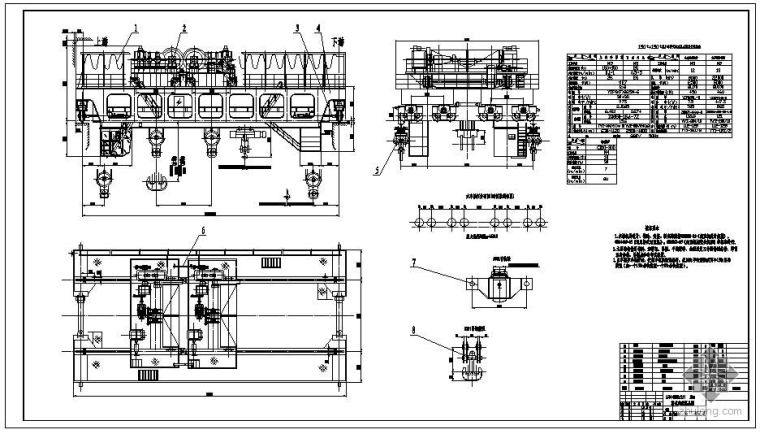 桥式斗轮取料机资料下载-某水电站桥式起重机节点构造详图