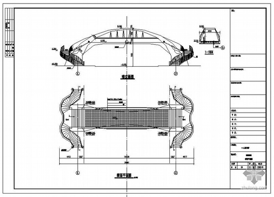 钢平台结构图纸资料下载-深圳某人行天桥钢结构图纸
