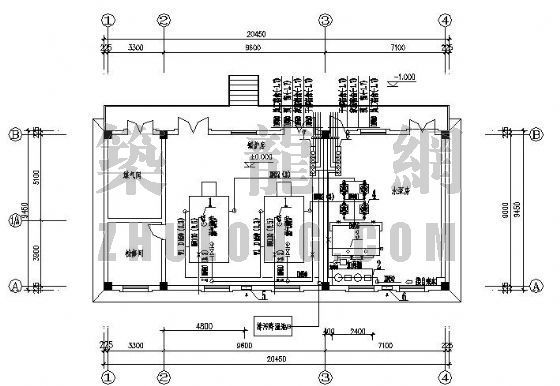 烧天然气锅炉资料下载-某天然气锅炉房设计图