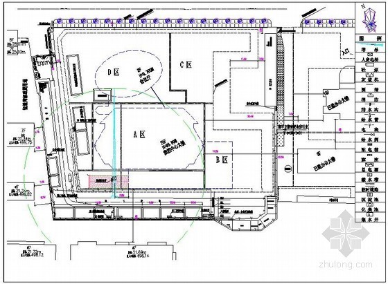 仓储施工组设设计资料下载-办公楼施工现场平面布置图及临设详图